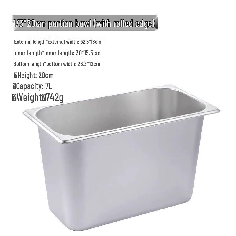 Commercial Stainless Steel Food Pan with Lid
