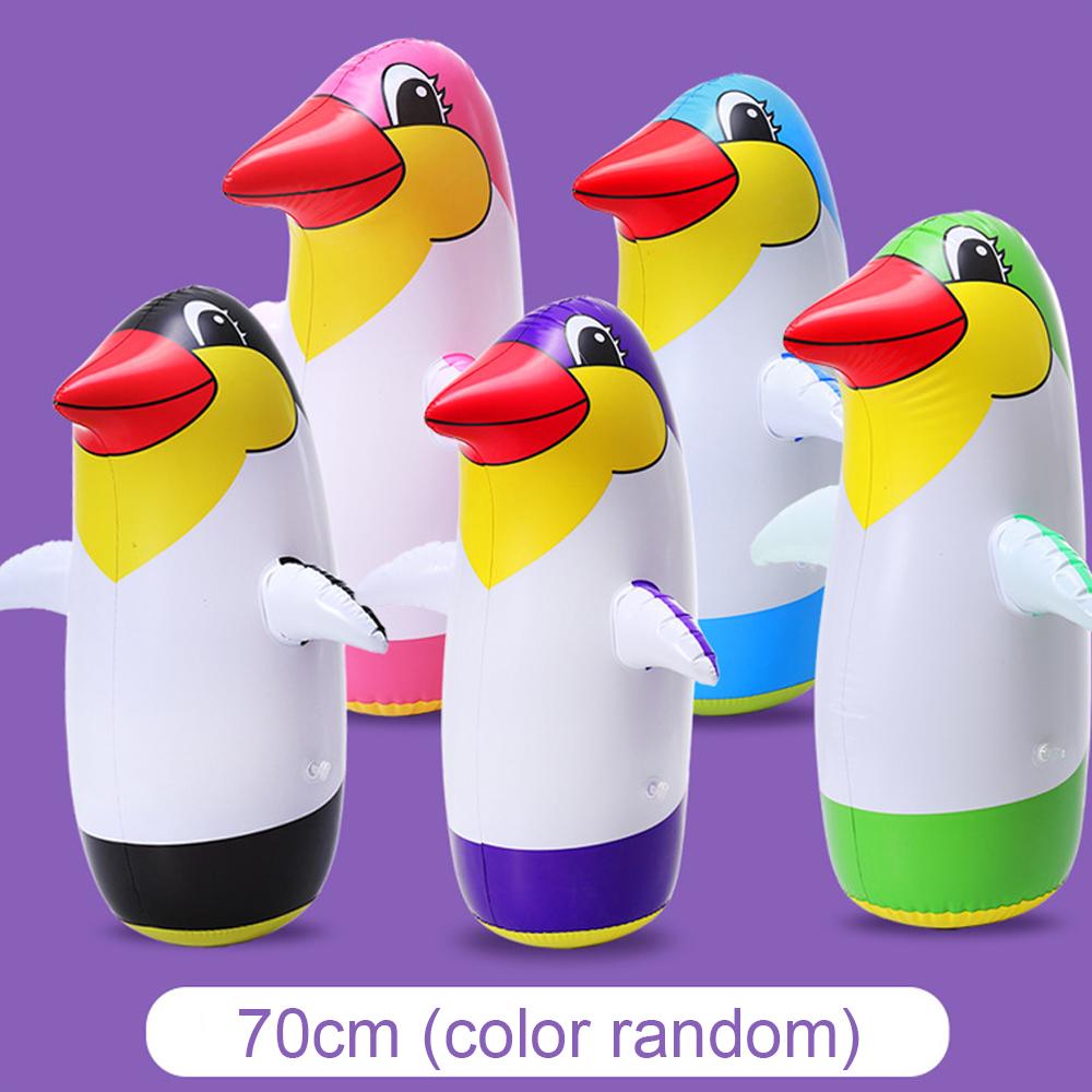 364570Cm Tumbler Balloon Toy Inflatable Penguin Cartoon Animal Tumbler Relieve Stress Relax Children Toy Boy Girl Toys Game