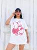 Summer Trendy Disney Minnie Mouse Graphic Tshirt Women Casual Loose Short Sleeve Tee Cotton Tops Streetwear Cartoon Y2k Clothes