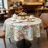 Daily Dining Kitchen and Casual Party Durable Reusable Fabric Small Round Table Cloth