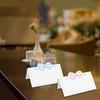 Lot de 100 Cartes de Table Nœud Rose Cartes de Placement Étiquettes vierges d'attribution de place pour Mariages et Réunions Sociales