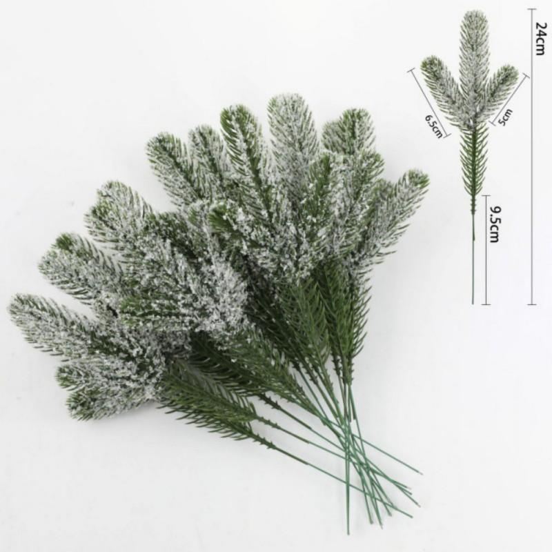 10Pcs Christmas Artificial Pine Needle Branches Set, Artificial Pine Needles Branches Twigs Fake Greenery Pine Picks