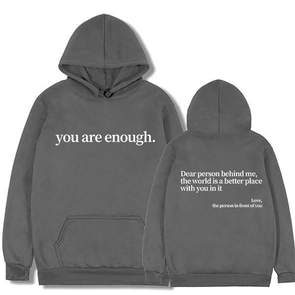 2024 European & American Fashion "Dear Person Behind Me" Loose Hoodie