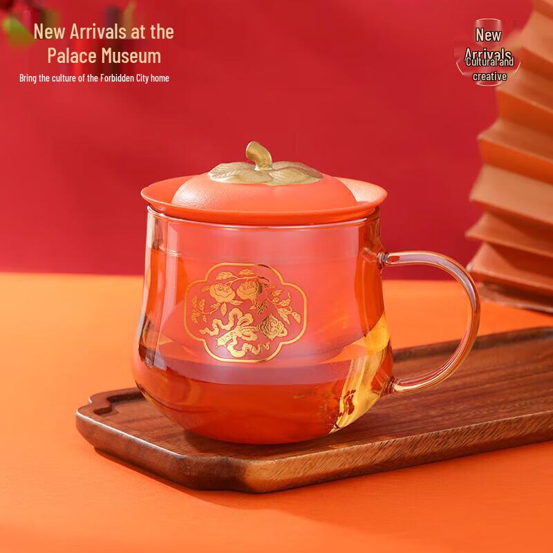 Palace Museum Cultural Tea Infuser Glass Mug