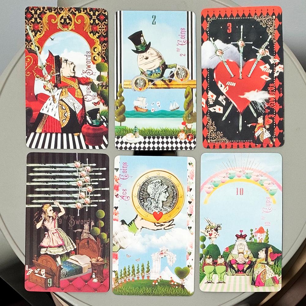 Alice in Tarotland: A Whimsical 78-Card Journey Down The Rabbit Hole 10.3*6cm – Classic Tarot Deck