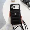 Crossbody Magnetic Lychee Grain Cards Solt Leather Phone Case for iPhone 17 Pro Max 16 Plus 15 14 13 12 Pocket kickstand Cover