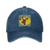 Curious George Monkey Happynes Denim Fabric Cap Casual Baseball Caps Adjustable Hat Summer Unisex Baseball Hats