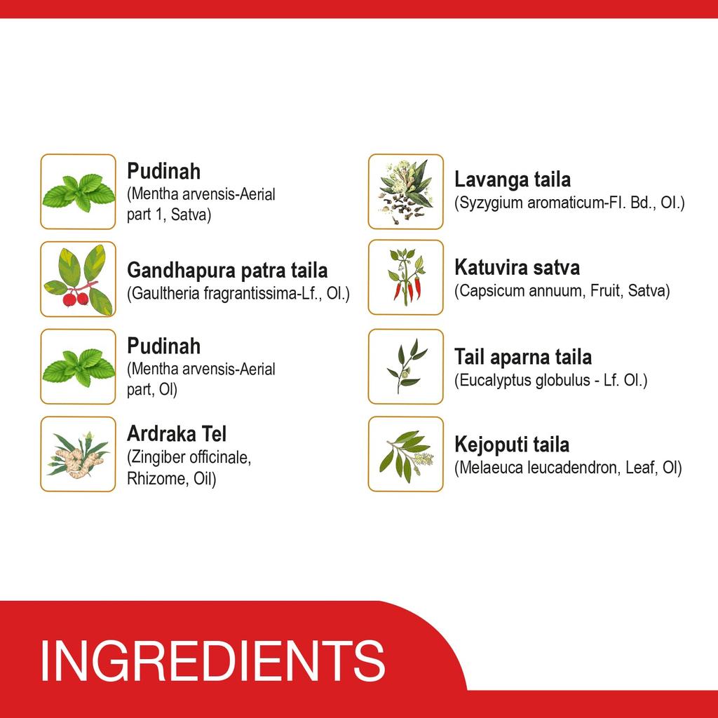 Amrutanjan New Maha Strong Pain Balm 8ml Pack Of 6 | Fragrance-Free Balm For Headache, Neck, Back & Shoulder Discomfort With Hot Action Formula