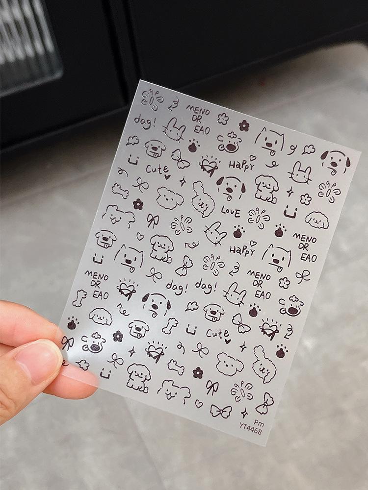 

Cute Cartoon Pet Nail Stickers: Graffiti Cats, Hand-Painted Paws, and Adorable Puppies