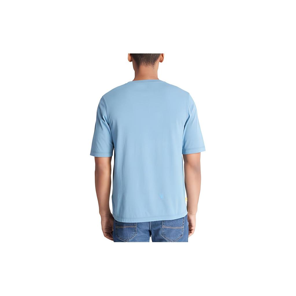 Timberland Solid Color UV Protection Breathable Crew Neck Short Sleeve T-Shirt Men Tops Navy-Blue A68RS-DJ5
