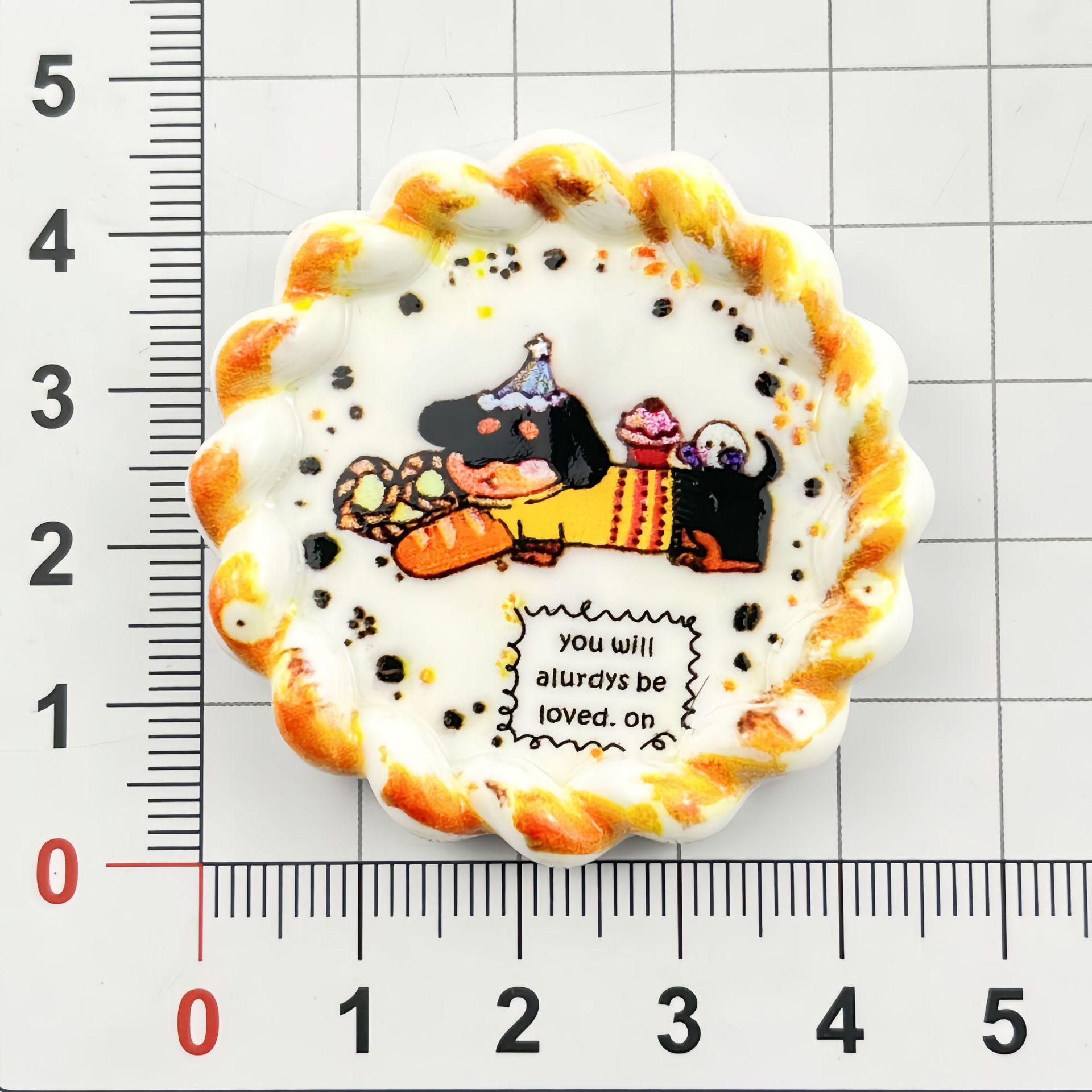 Cartoon Pug Resin Accessories: Handmade Bread Plate, Phone Case, Keychain, Shoe Buckle, Magnet