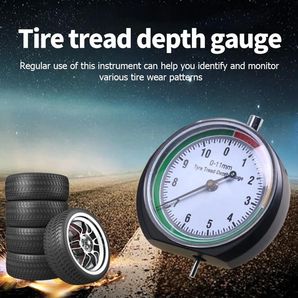 Tire Tread Depth Gauge Car Tire Tread Meter Measurer High Accuracy Tyre Measure Tool Brake With Storage Bag Auto Accessories