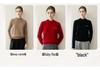 Women's Pure Cashmere Half-High Neck Embroidered Sweater - Loose Fit Knitwear for Autumn/Winter