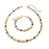 Salircon Trendy Exquisite Luxury Rhinestone Choker Necklace Bracelet Set for Men New Elegant Colorful Charm Necklace Y2K Jewelry
