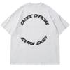 Moda uomo nuova T-shirt traspirante e comoda a girocollo con stampa di lettere top casual per fotografia all'aperto high street