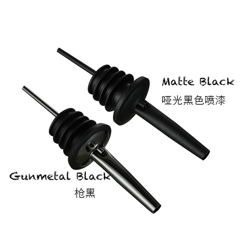 12PCS metal Black Stainless Steel Bottle Pourers Pouring Spouts for Liquor Wine and Spirits Perfect for Bar 5