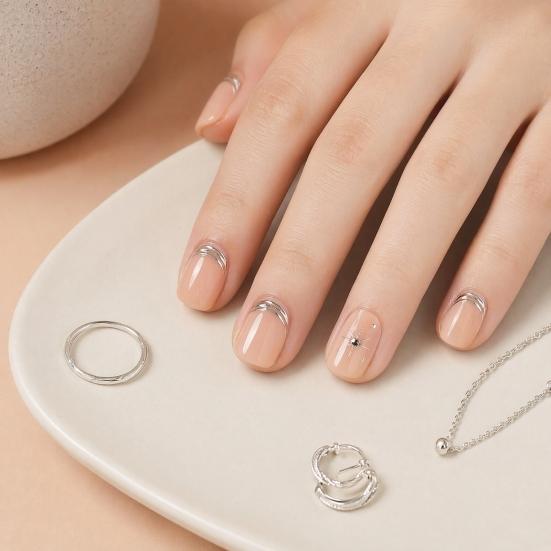 24 Pcs 24Pcs Short Oval Rhinestone for Women
