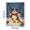 2D Acrylic Puppy Pendant Christmas Ornaments Advent Calendar 24-Day Countdown Calendar Dog Charm For Christmas Tree Decoration