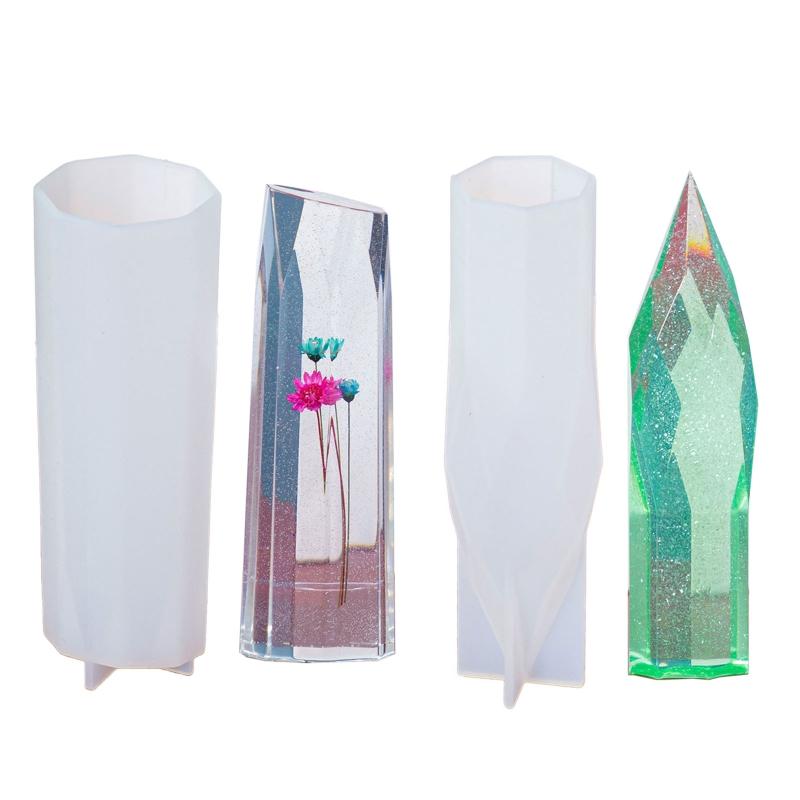 Large Crystal Tower Resin Mold 2 Sizes Crystal Point Silicone Molds for Resin Casting DIY Epoxy Mold for Resin Flowers