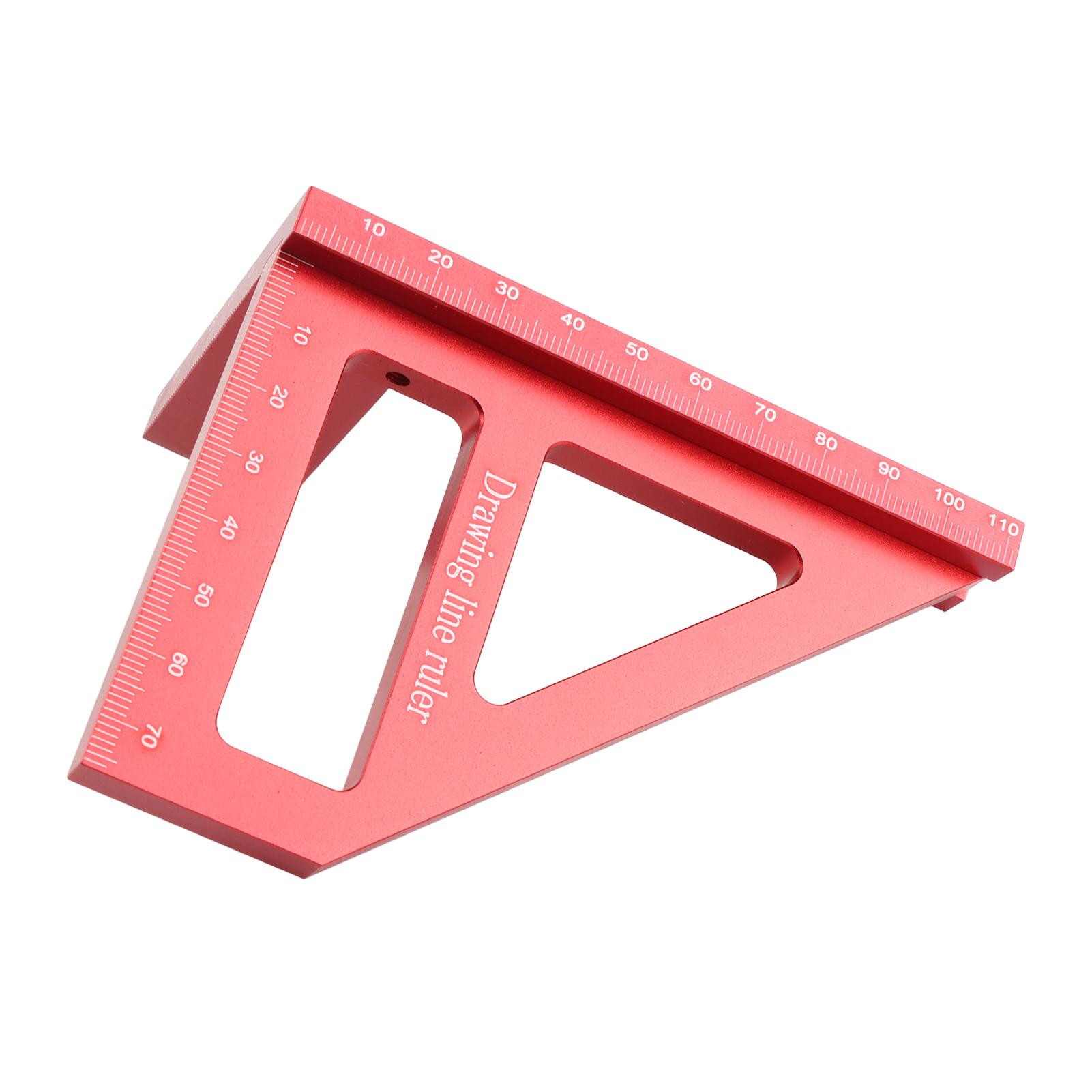 

Aluminum Alloy Multi Angle Measuring Ruler Woodworking Square Protractor 45 degrees 90 degrees Miter Triangle Ruler красный