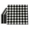 20Pcs Classic Vintage Plaid Checkered Printed Disposable Dinner Napkin Paper Birthday Wedding Party Decoration