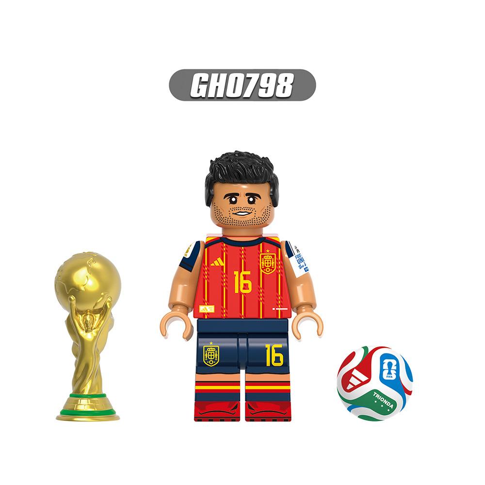 Serie Calcio Puzzle Sacchetto Giocattolo da Costruzione Figura Sacchetto OPP Blocchi di Assemblaggio Creativi per Bambini Statuetta da Collezione