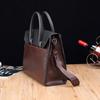 Crazy Horse Leather Men's Bag Retro Briefcase Business Men's Handbag Horizontal One-shoulder Diagonal Computer Bag