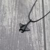 Mode vie Marine Manta Ray collier pour hommes minimaliste longue corde noire collier océan amour bijoux été plage surf Colar