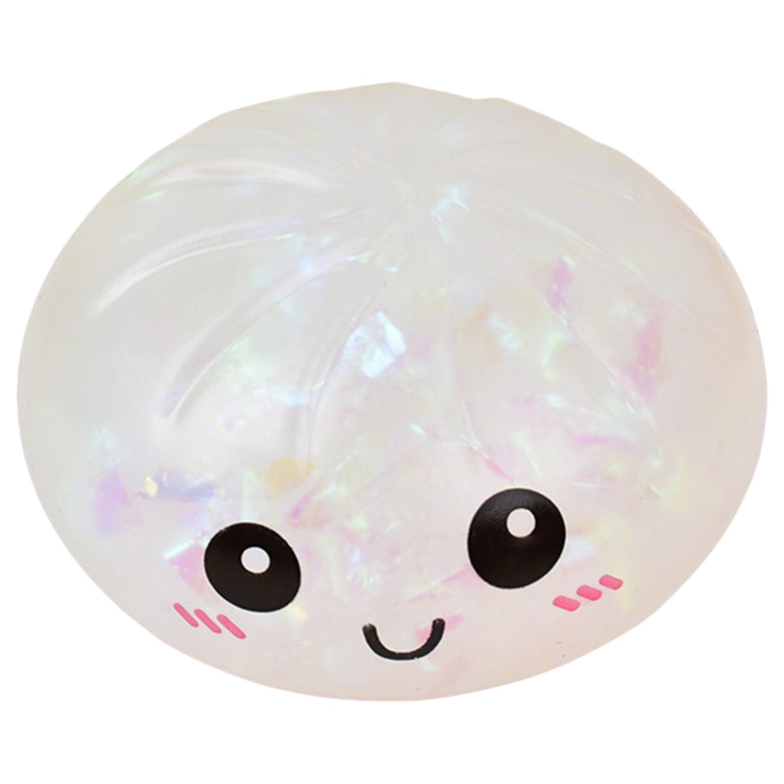 

Bao Dumpling Toy 8 5x5cm Soft Squeeze Stress Relief Cute Face Design for Desk Office Home Decoration Kids Adults One Size белый