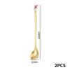 Stainless Steel Christmas Spoon Set Elk Pendant Exquisite Craft Tea Spoon Creative Tableware Party Ornament Style Dessert Spoon