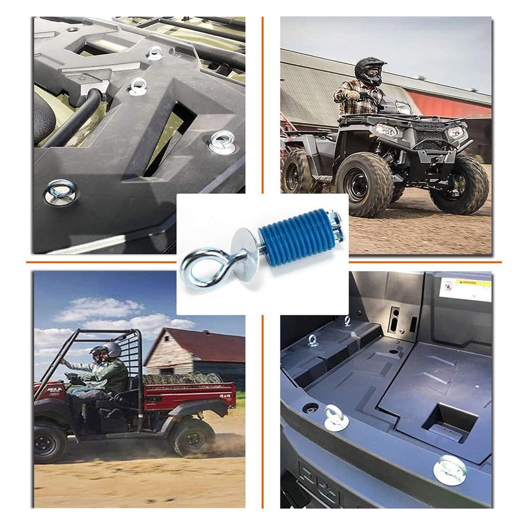 Upgraded ATV Anchors Lock & Ride Knob Tie Down Anchors Quick Detach Lock & Ride Knob Car Accessories Simple Installation