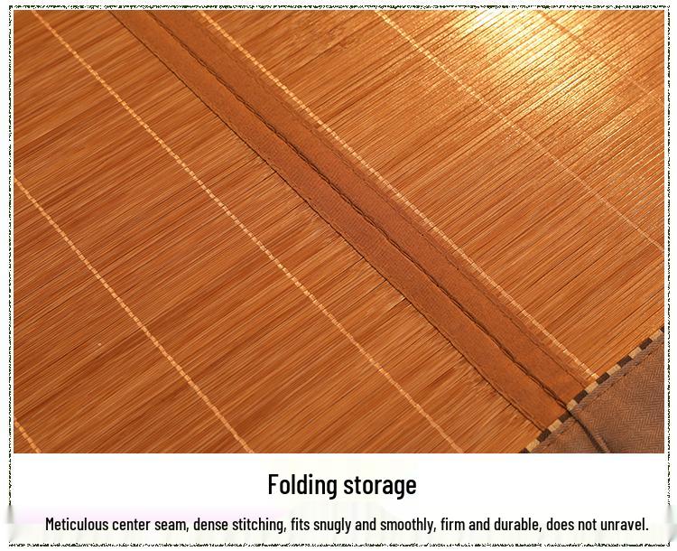 Double-Sided Foldable Bamboo Cool Mat with Ice Silk - Ideal for Children & Students' Dormitories - Free Shipping