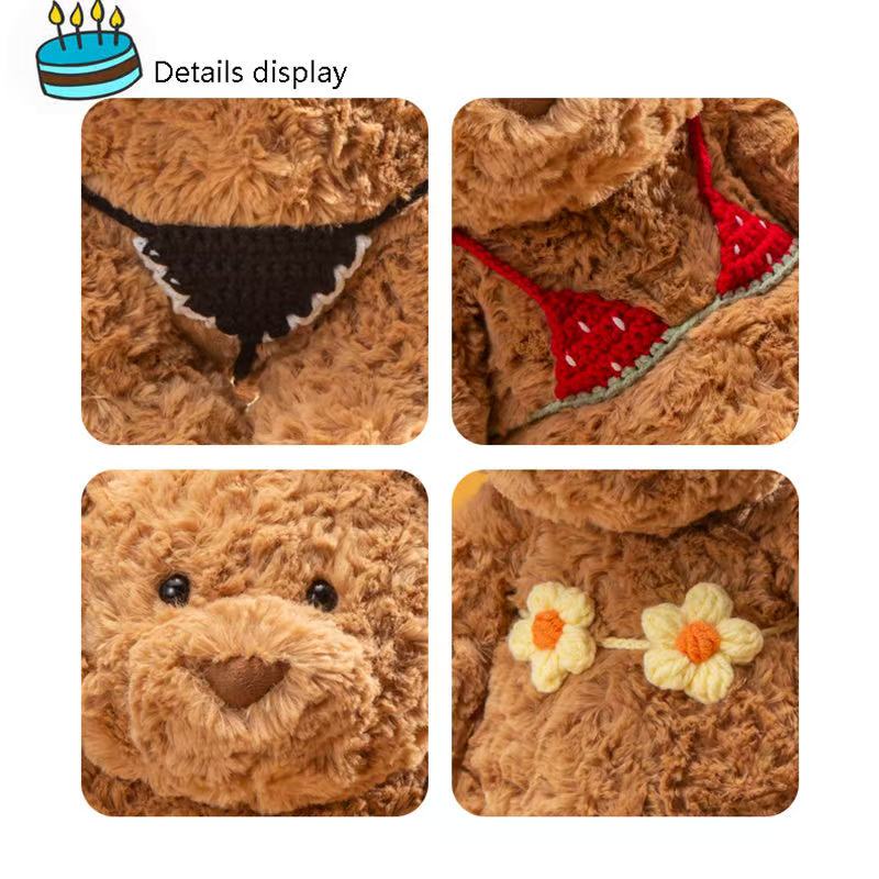 28/36/40cm Simulation New High Quality Sexy Bikini Bear Doll Stuffed Plush Toy Cartoon Anime Cute Pillow Gift for Friends Fun Doll