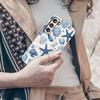 Blue Nautical Coastal Beach Starfish and Seashells Phone Case for IPhone 17 16 15 14 13 12 Pro Samsung Galaxy S25 S24 S23 S22