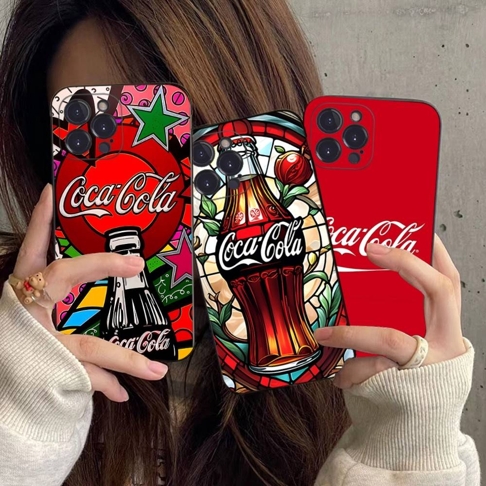 Hot C-Coca Drinks C-Cola Phone Case For IPhone 17 16 14 15 13 12 11 Pro Max Plus Silicone Soft Cover