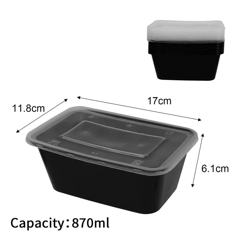 10/30PCS Plastic Bento Box Food Lunch Box Disposable Salad Fruit Storage Box Meal Prep Containers Square Leakproof Takeout Bento
