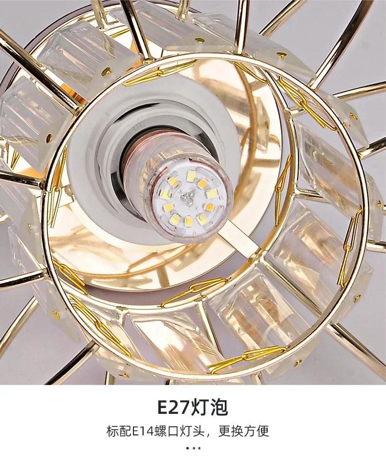 Lantern Crystal Chandelier Aisle Light Simple Modern Bedroom Bedside Lamps Corridor Chandelier Nordic LED Ceiling Balcony Lights