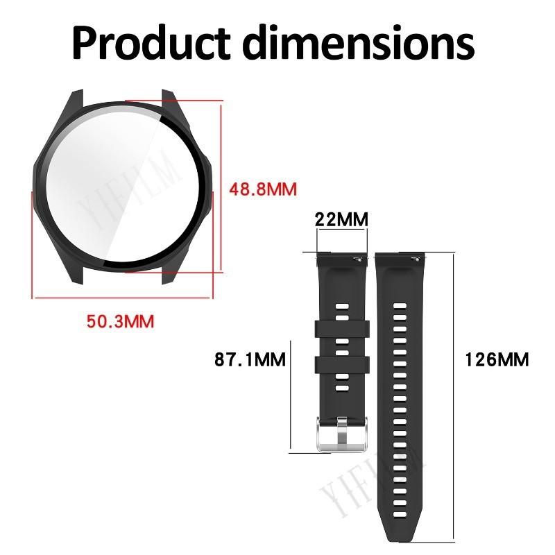 Offizielle Nylon-Armbandbänder mit PC-Schutzhülle für Huawei Watch GT 6 GT6 Pro GT5 46mm 22mm Komposit-Silikonarmband