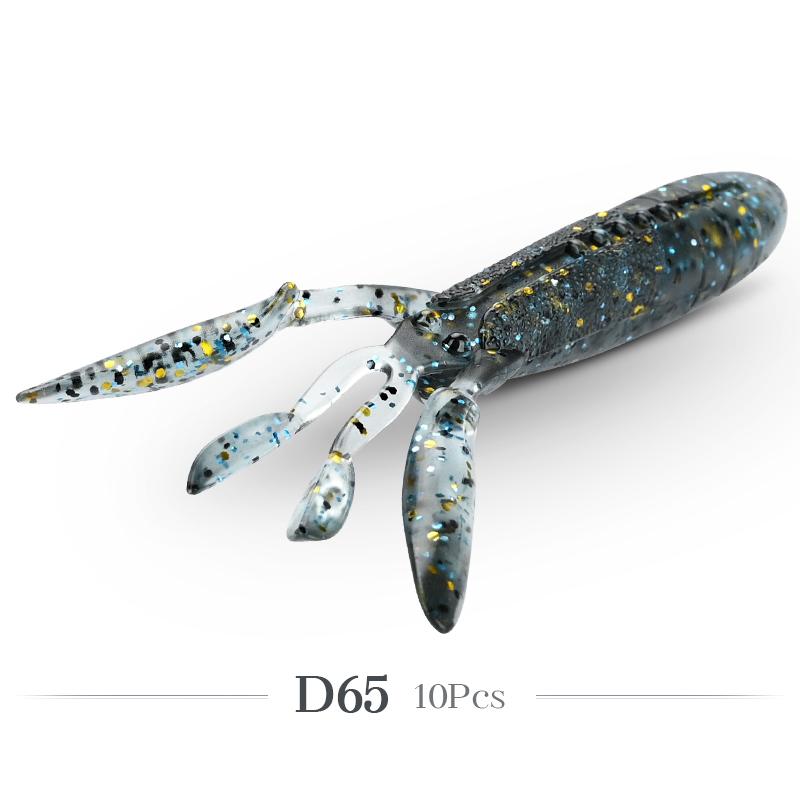MEREDITH Soft Lure Glide Camaron 94mm 8.4g 10pcs Shrimp Antennae Double Legs Bass Pike JXSC05