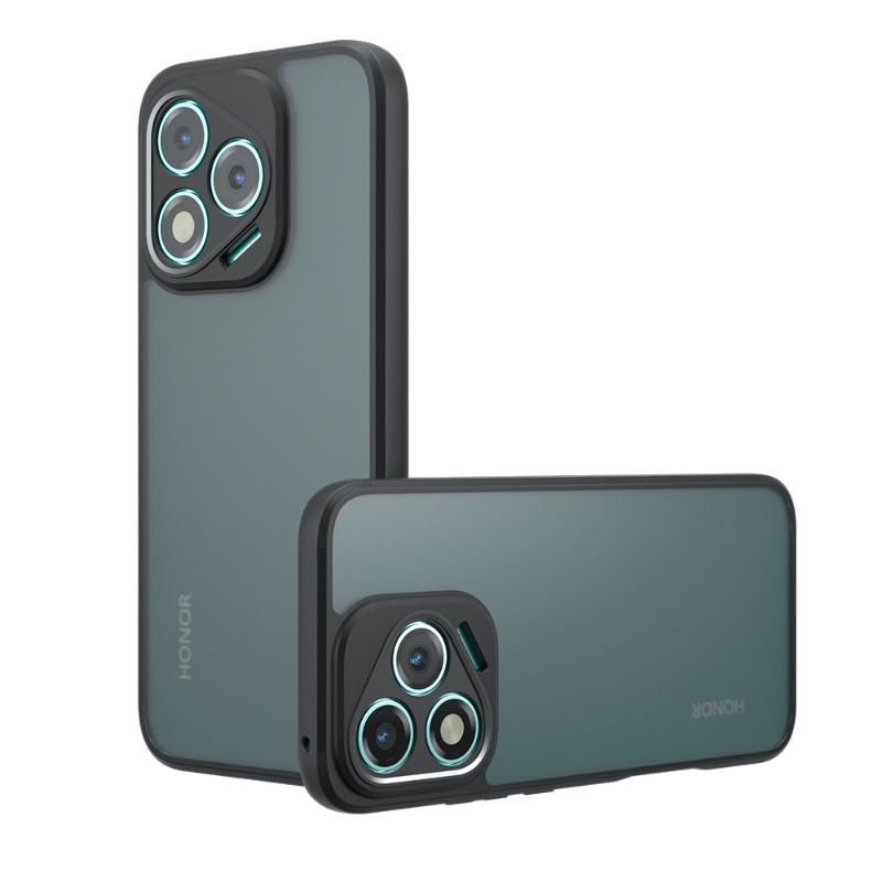 

Чехол для Honor 400 Pro Полупрозрачный Матовый Прозрачный Чехол для телефона Для Honor 400 400Lite Акриловая ПК + ТПУ Мягкая Рамка Ударопрочный Бампер Honor 400 Lite чёрный