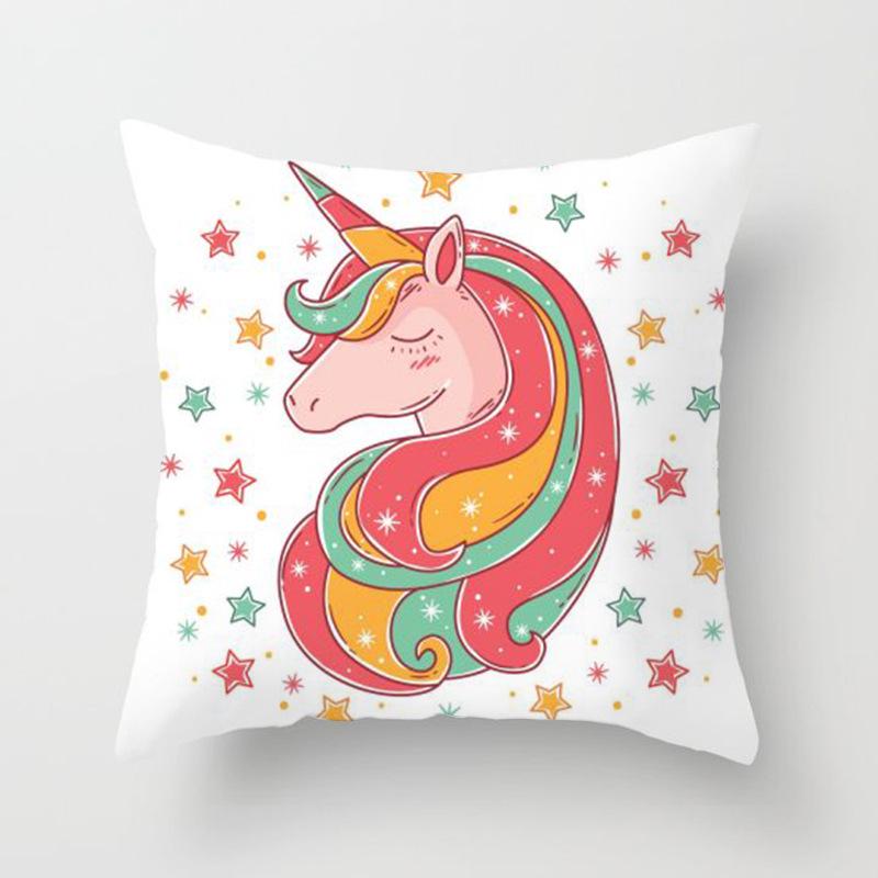 Ins Cute Unicorn Pillowcase Cartoon Home Sofa Cushion Pillowcase Pillowcase Pillowcase Pillowcase