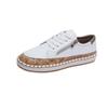Women's Plus Size Color Block Lace-Up Flat Sneakers - Casual Shallow Mouth 2022 European & American Style Parrot Design