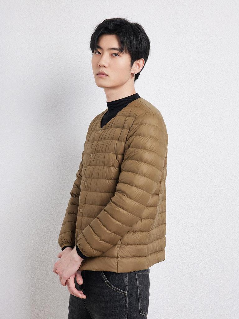 Men's Lightweight Round Neck Down Jacket - 2025 Autumn/Winter Collection