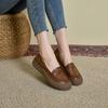 First Layer Cowhide Suture Genuine Leather Mother Shoes Women's Spring Soft Sole Soft Surface Single Shoes Women's Middle-aged and Elderly Casual Smal
