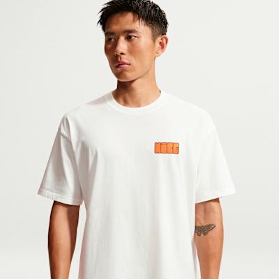 Nike Sportswear T Shirts Men s Sail White Crew Neck Moderate Straight XL
