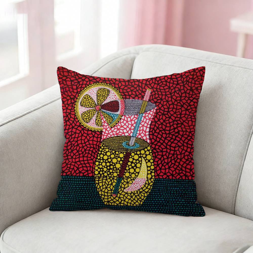 

Kusama Yayoi Art Pillow Case for Sofa Living Room Home office Decor Protective Cover 30x30cm