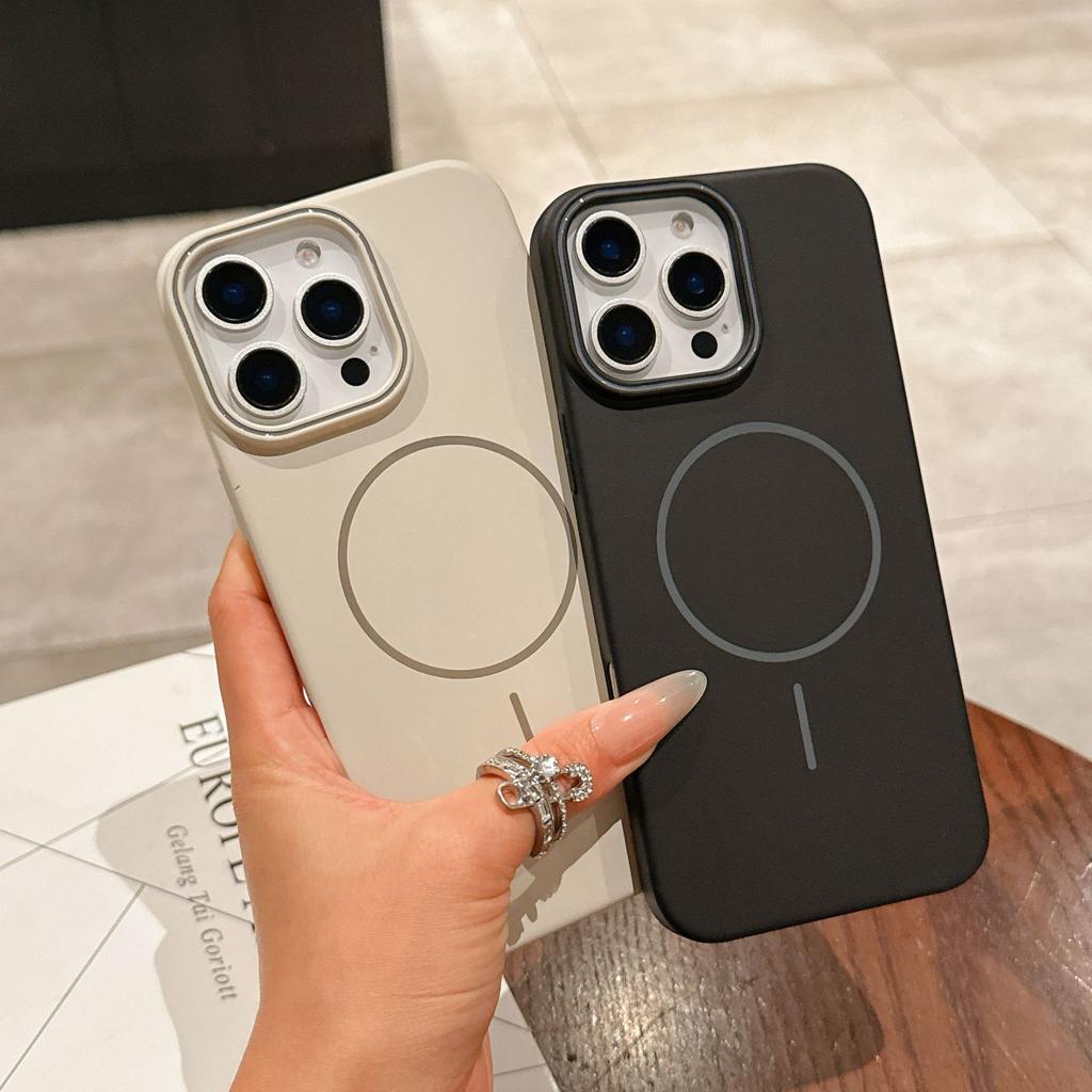 Applicable To Apple 16promax Mobile Phone Case, Soft Matte Magnetic Charging iPhone15 Skin Feeling Ultra-thin PC Hard Case