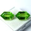 Natural PERIDOT Fancy Cut GREEN Color 16.20Ct CERTIFIED Rare Loose Gemstone Pair