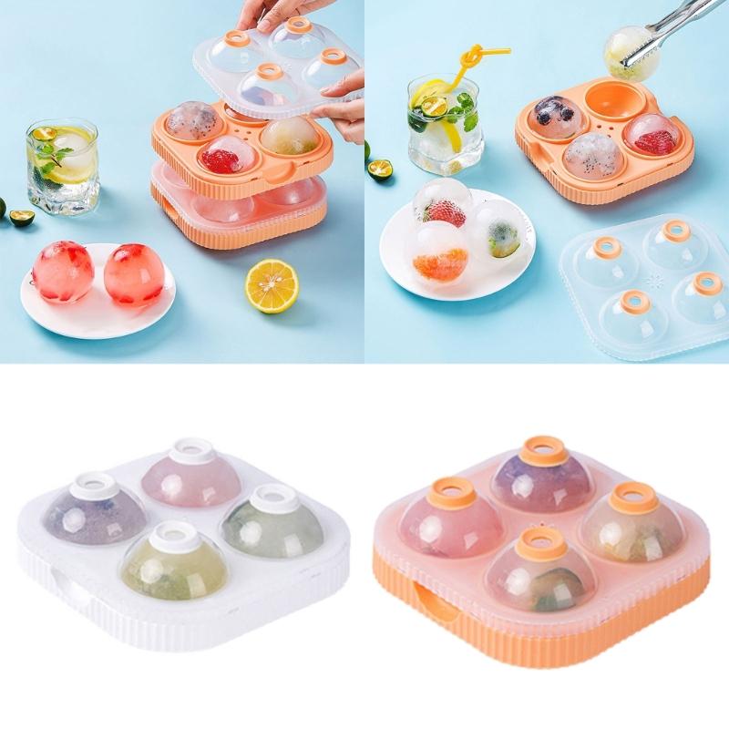 Round Shaped Ice Cube Moulds Ice Cube Trays Kitchen Hand Making Tools Ice Cube Maker for Chilling Whiskey Beverages