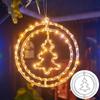 LED Light String, Battery Powered Double Round Pendant Light with Remote and Timer, Holiday Lamp for Camping Home Decoration
